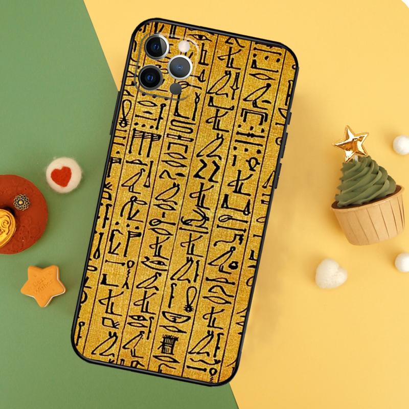 Egyptian Hieroglyphics Phone Case For iPhone 17 16 16E 15 14 12 11 13 Pro Max 12 13 Mini 17Air Shockproof Cover