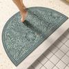 Bathroom Entry Diatom Mud Floor Mat Semicircular Non-Slip Quick-Drying Foot Mat Toilet Toilet Door Absorbent Household Carpet