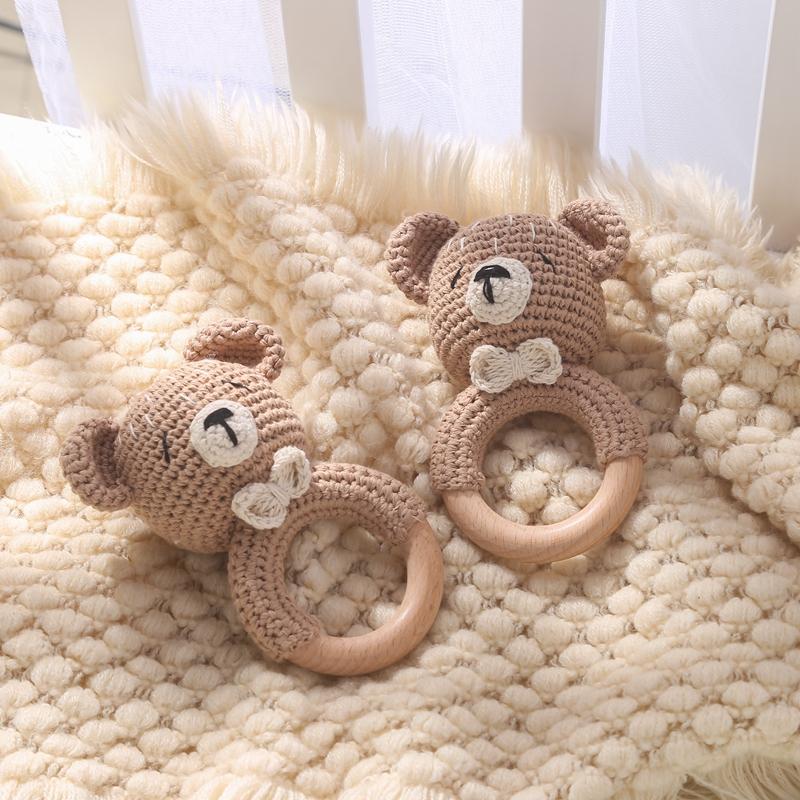 Baby Toys Crochet Animal Rattle Cartoon Music Rattle Toys For Baby Kawaii Teether Rattle Baby Toy 0 12 Months Montessori Toys