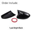For Renault Megane 4 MK4 2016- Rear View Mirror Cover  Black Horn Carbon Look Add on Side Rear View Cap Cover High Quality