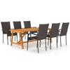 Day and Night - Day and Night 7-piece Brown Garden Dining Set