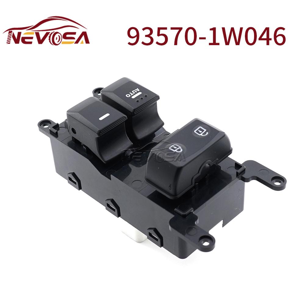 NEVOSA 93570-1W046 Electric Power Window Switch Button For Kia Rio 935701W046 Glass Button Lifter 93570-1W040 935701W040 93570-1W046