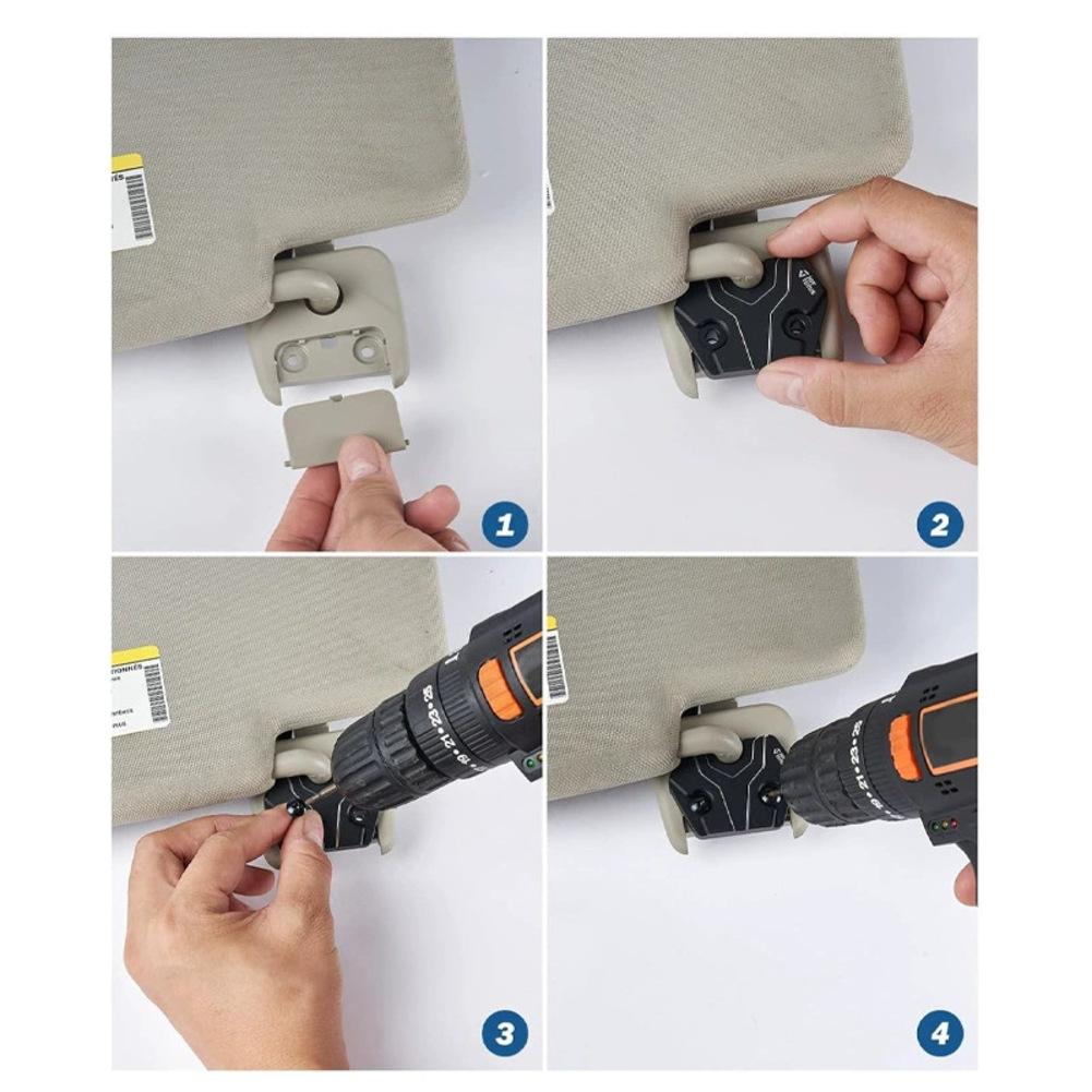 Sun Visor Clip Replacement Kit for Ram For 1500 2019 2025 to Repair Drooping Sunshade and Maintain Vehicle Comfort