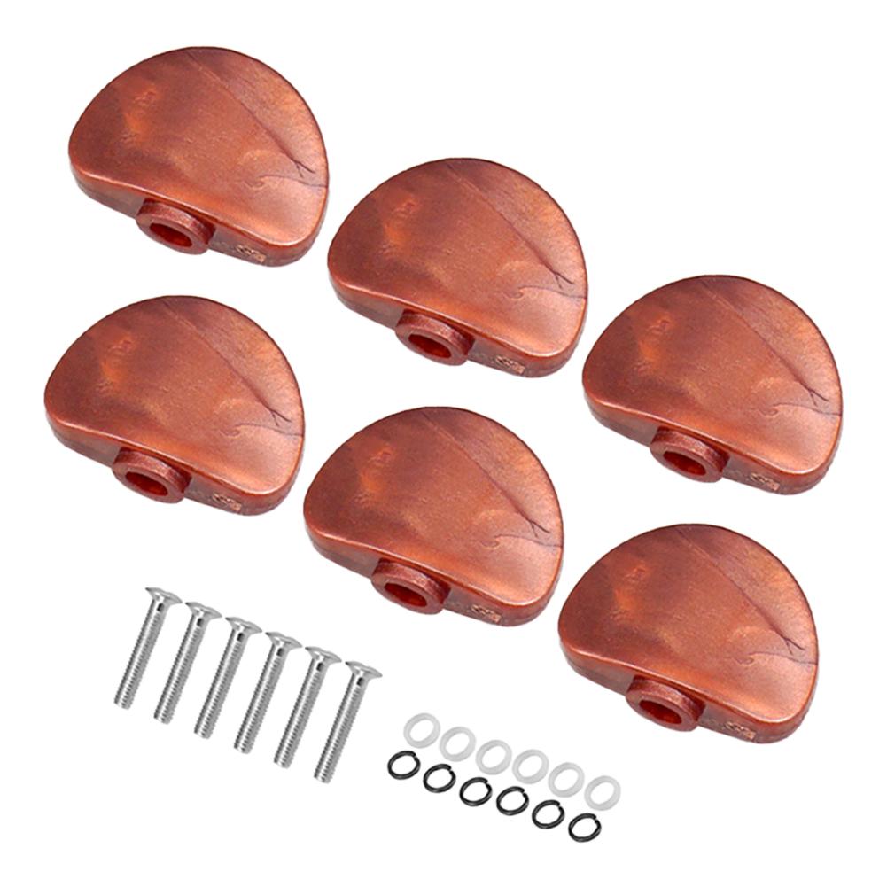 6Pcs Tuners Machine Head Replacement Buttons Knobs Universal Big Semicircle for Folk Electric Guitar Parts