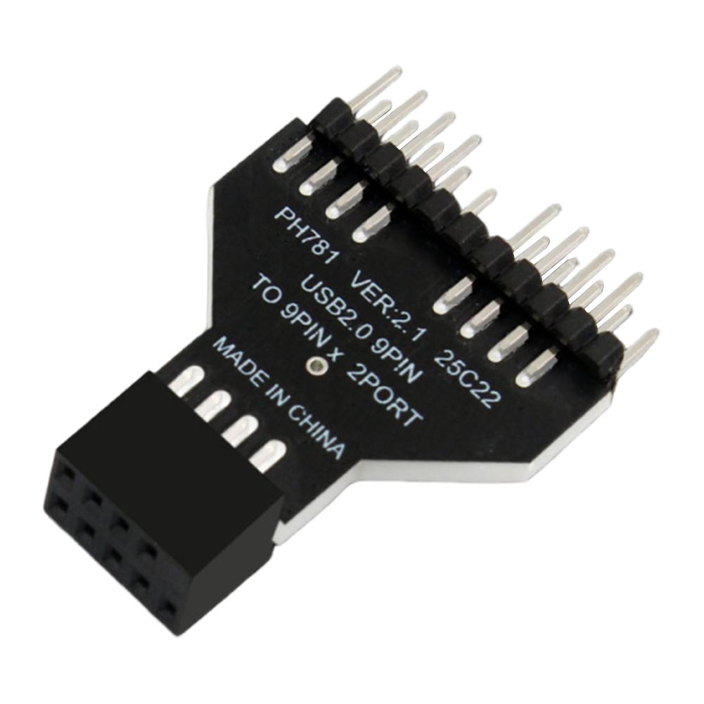 Разветвитель 9-контактного разъема USB 2.0 на материнской плате, удлинительный кабель-адаптер USB 2.0 9-контактный к USB 3.0 19-контактный, адаптер для RGB-лампы, вентилятора
