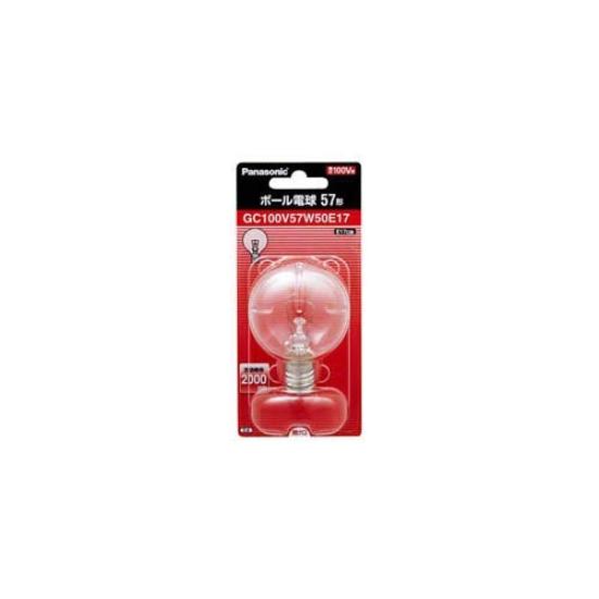 

Panasonic Ball Light Bulb 57 Shape (Clear) [1 piece] GC100V57W50E17