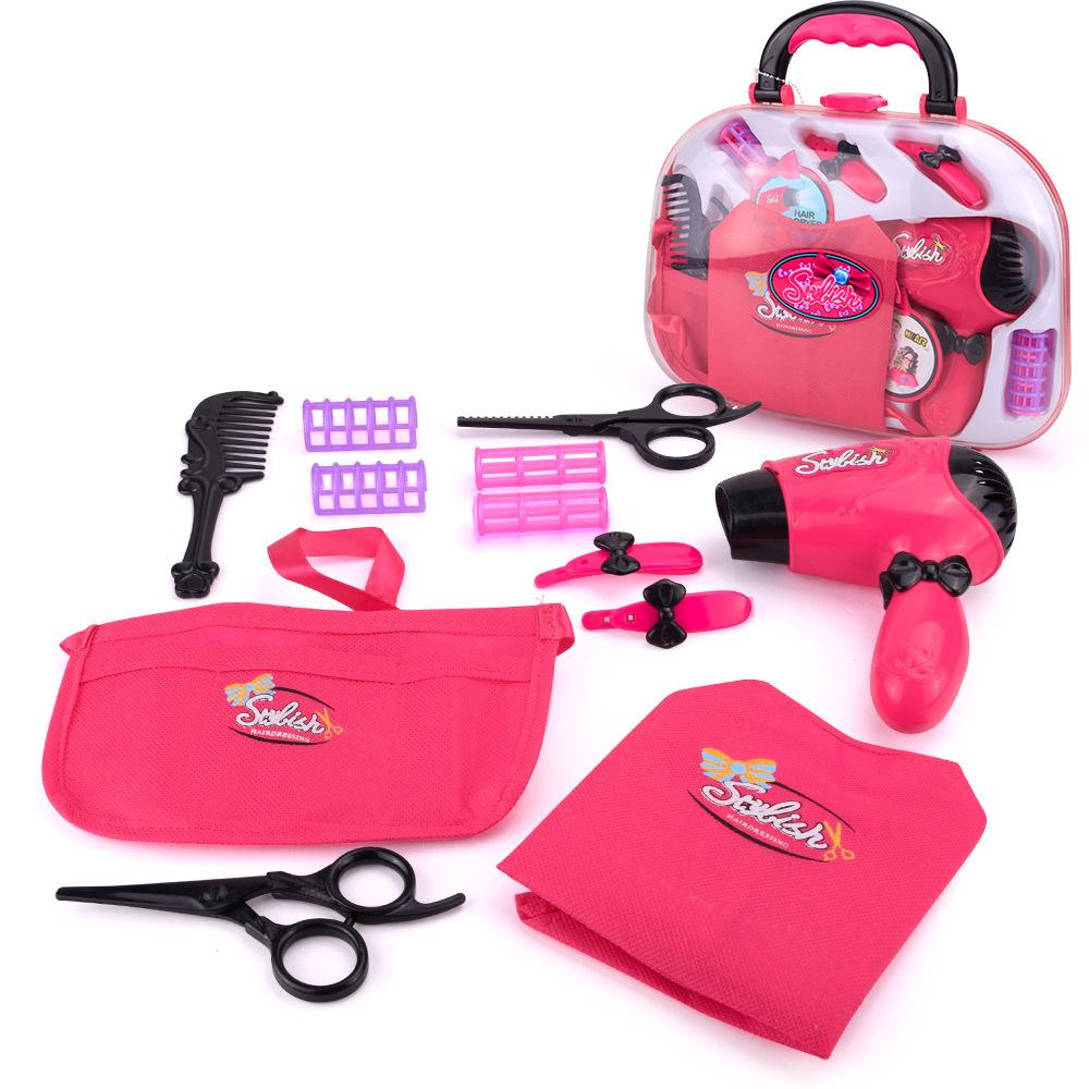 Children'S Simulation Hairdressing Play House Cosmetic Toys Hand Box Dresser Children'S Hairdresser