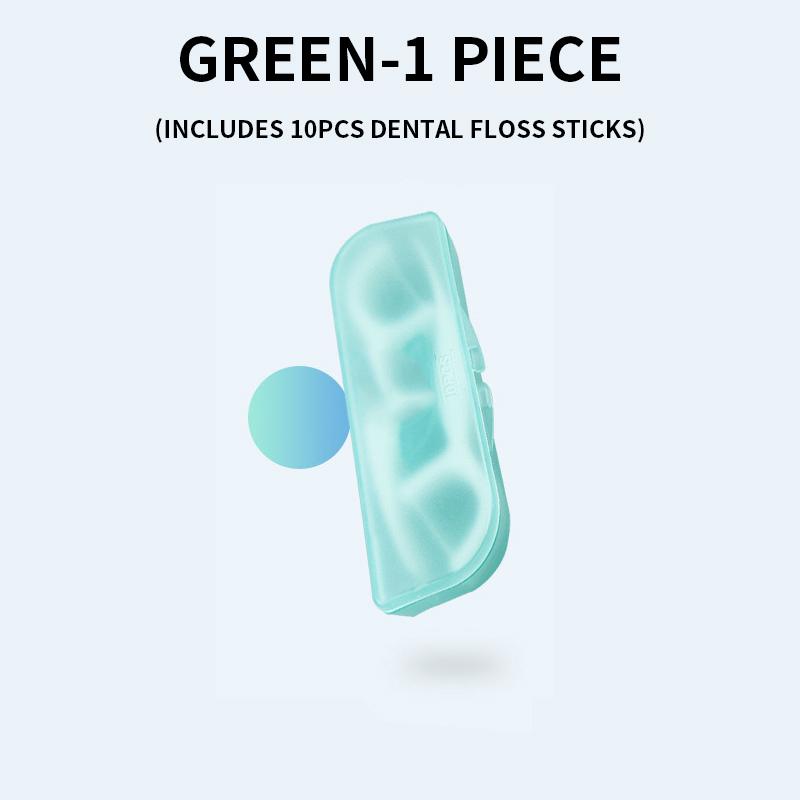 1PC - Fashionable and Convenient Dental Floss Stick Carrying Case - Comes with 10PCS Dental Floss