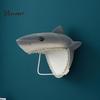 Funny Shark Tissue Holder Ocean Toilet Paper Holder, Turtle/Octopus/Shark Shape, Wall Mount Space Themed Home Decor Saving Resin Organizer,