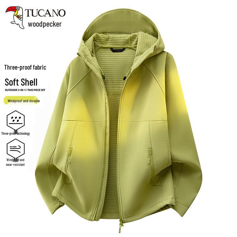 TUCANO Unisex Fleece-Lined Hooded Softshell Jacket