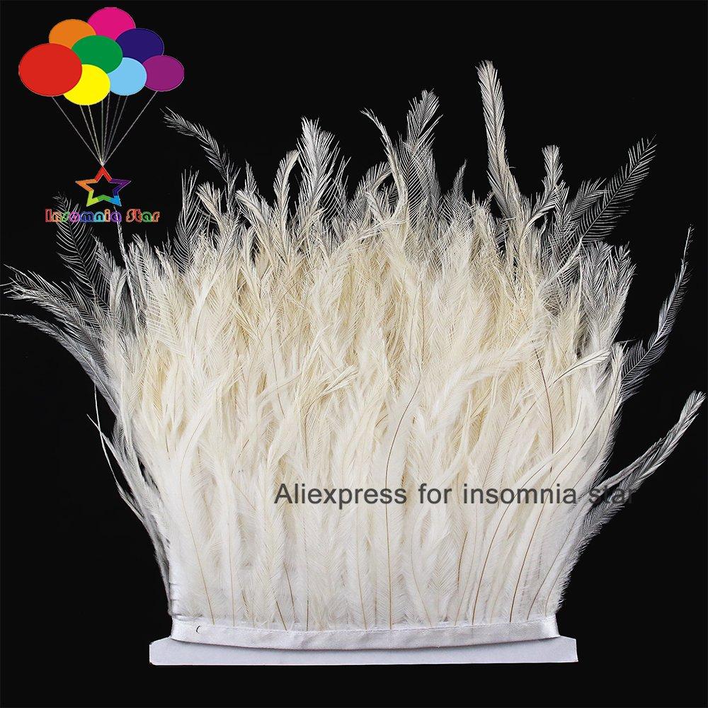 Feather1/5/10 Meter Australia Ostrich Feathers Cloth Trims 4-8 Inch/10-20CM Ribbon for Carnival Party Diy Costume