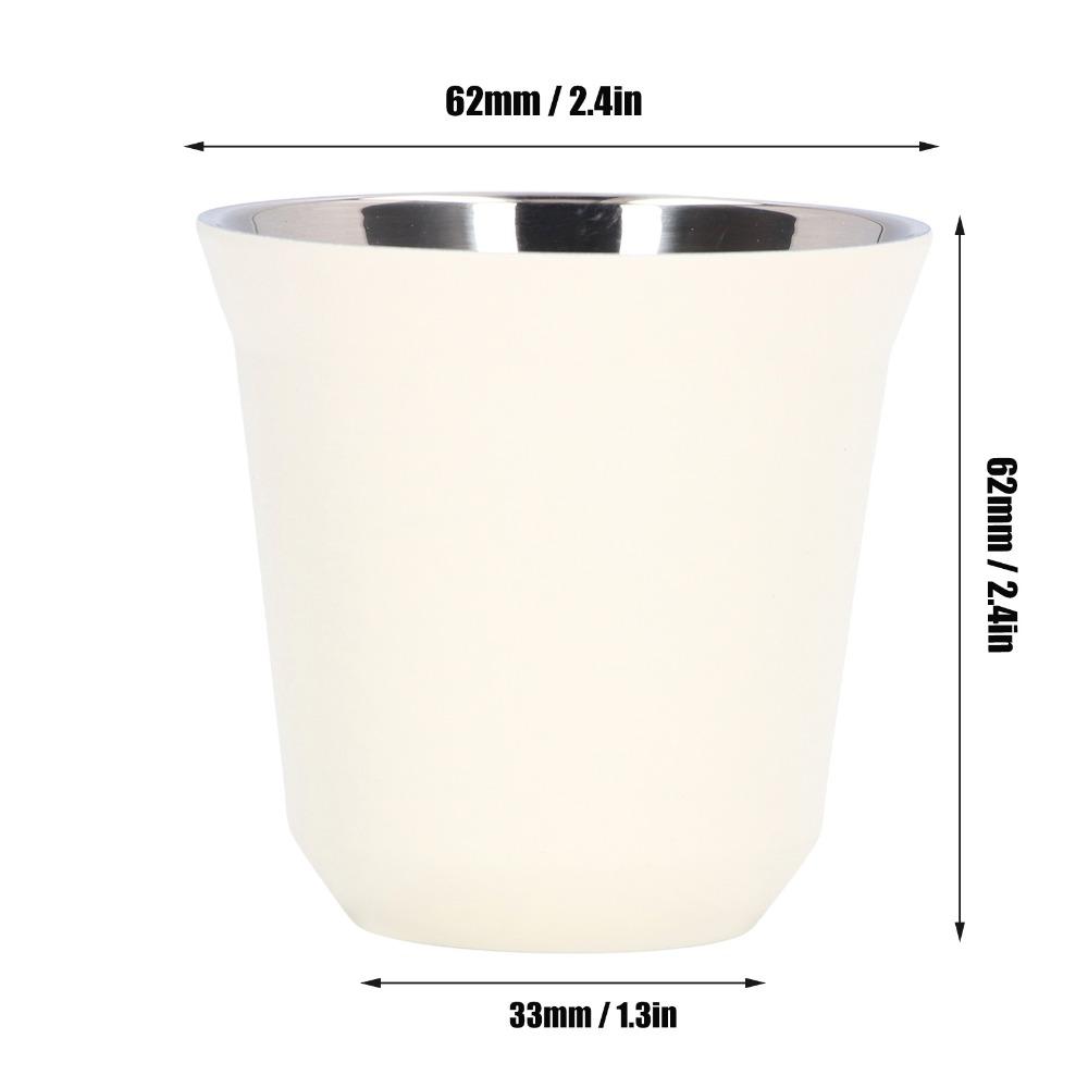 Double Layer Coffee Mug 304 Stainless Steel Water Cup Unbreakable Travel Coffee Cup  Camping