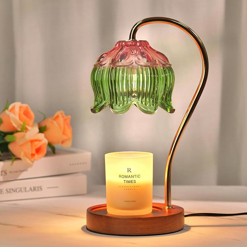 Nordische Glazen Kaarsverwarmer Lamp Slaapkamer Sfeer Verwarmer Lamp Retro Lamp Kaarsenbakje Nachtlampje bureau Decoratie Huisdecoratie 50W&EU Plug