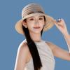 Wide Brim Sunscreen Bucket Hat Large Fisherman Hat Elegant Straw Weave Sun Hat  Outdoor