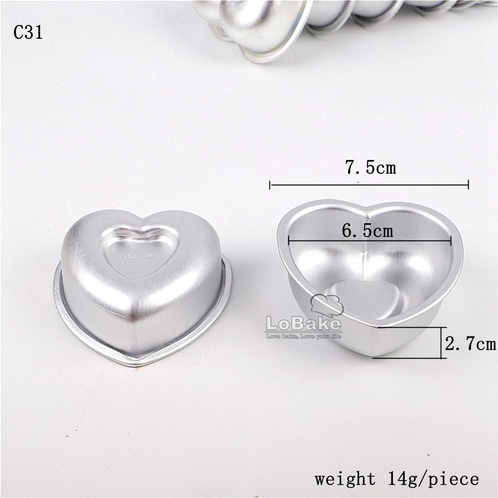 10pcs/lot Various Design Fluted Edge Wavy Flower Cup Boat Round Shape Aluminium Tart Mould Jelly Pudding Cup Cupcake Mold Baking