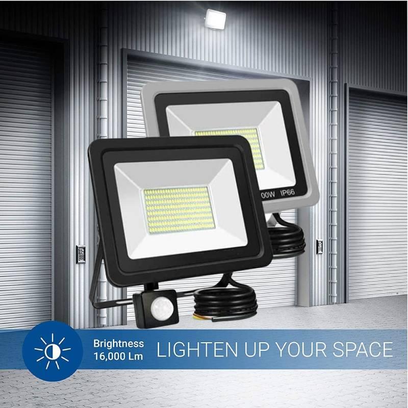 50w Led Waterproof Outdoor Courtyard White Light With Human Body Induction