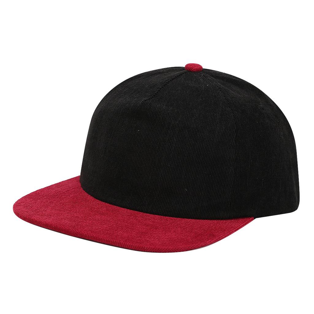 New Corduroy Color Matching Board Hip-hop Hat Men's European and American Fashion Retro Versatile Flat Brim Hat Women's Tide Brand Cap