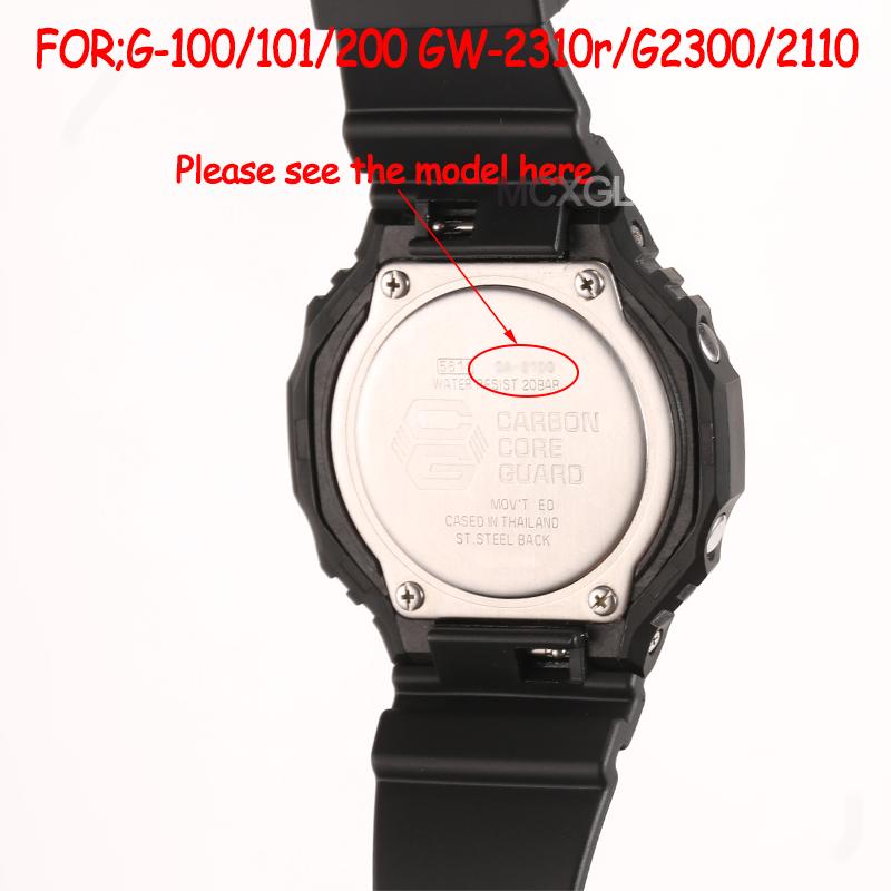 Herren Resin Uhrenarmband Kompatibel für Casio G-100 g101 200 GW-2310 2110 g2300 Damen Gummi Armband Uhrenzubehör