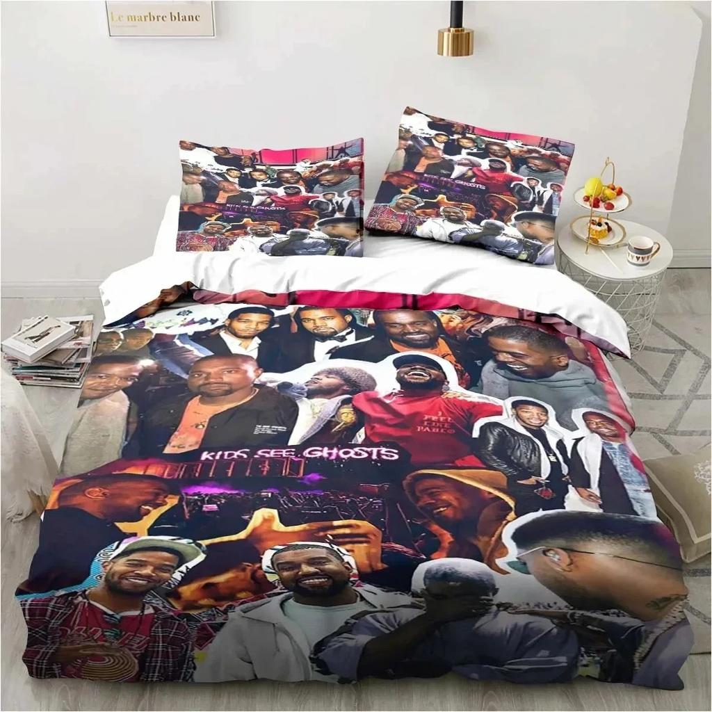 Comforter 3D Print Kanye West Rapper Art Cartoon Bedding Set Bedroom Soft Modern S Comefortable Quilt