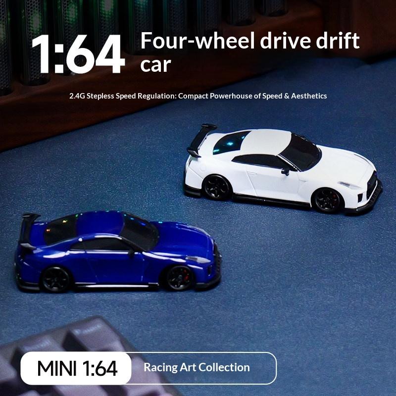 Rc Remote Control Car 1 64 Mini Four Wheel Drive High Speed Drift Racing Vehicle Model Desktop Ornament Gift For Friend