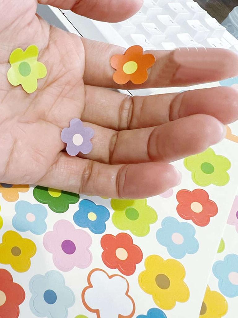 6pcs/12pcs/18pcs Children Stationery Random Color Star Stickers, Handmade DIY Photo Album Decoration Accessories Planner Sticker Back To School