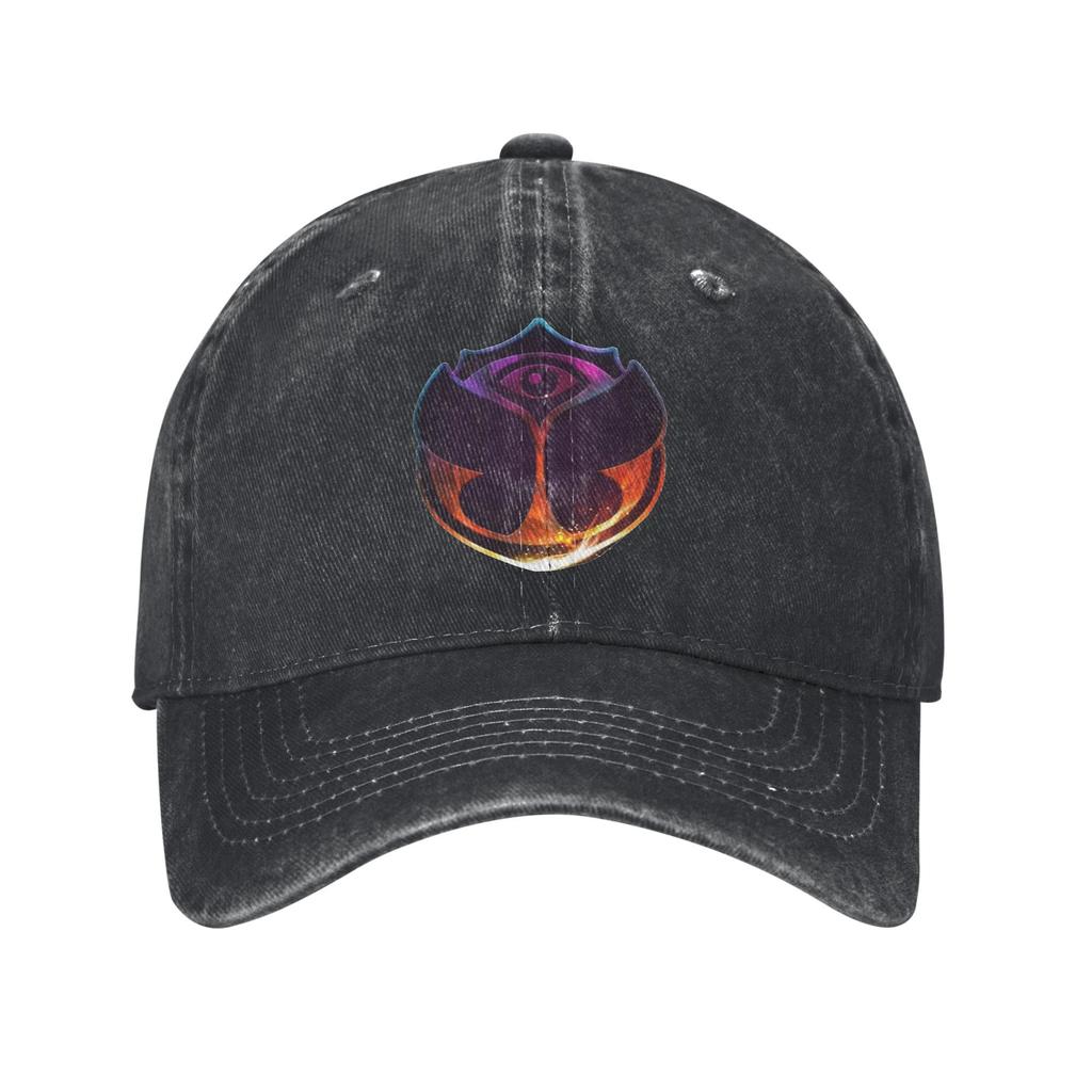 Unisex Women Tomorrowlanded 2025 Printed Hats Fashion Distressed Denim Washed Magical Futuristic Festival Baseball Cap Adjustable