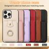 Crossbody Cards Solt Wallet Leather Case For iPhone 16 Pro Max 15 Plus 14 13 12 11 16e Ring Holder Kickstand Package Bag Cover