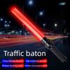 Feu de signalisation de sécurité LED 54 cm Signal de circulation routière extérieur Bâton d'avertissement Outil de commande de la sécurité routière Bâton lumineux d'urgence
