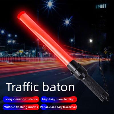 Luz de Advertência de Segurança LED 54cm Sinal de Tráfego Rodoviário Externo Bastão de Advertência Controle Ferramenta de Comando de Segurança de Tráfego Bastão Luminoso de Emergência