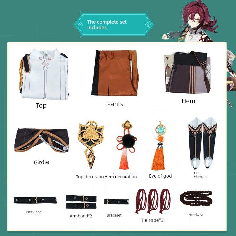 Genshin Impact Cosplay Amber, Xiangling, Hu Tao, Klee, Linghua, Keqing, Wendi Full Set of Costumes