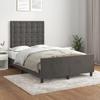 VidaXL Bed Frame with Headboard Dark Grey 120x200 Cm Velvet3125990