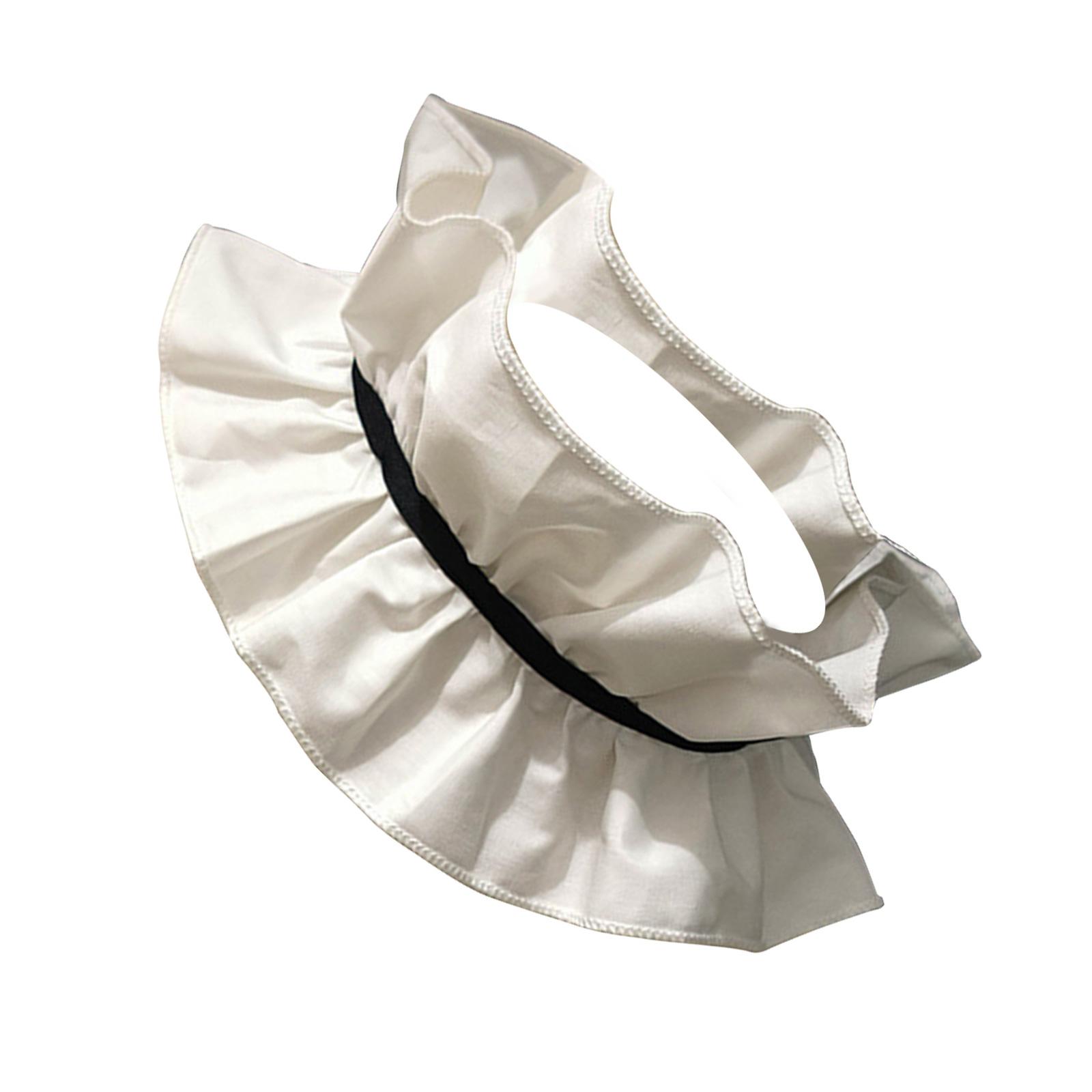 

Викторианский регулируемый завязывающийся ложный воротник с оборками, жабо для шеи, шаль-чокер с лентой для женских платьев, костюмная шейная деталь 2