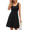 Kobiety Missufe Letnia Sukienka Damska Mini Sukienka Rockabilly Casualowa Sukienka Sukienka Skater Krótki Tank Top Vestidos Sexys