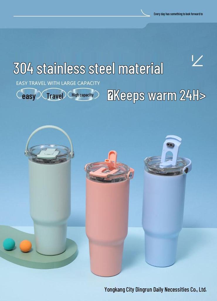 40oz Double-Walled Thermos Cup with Fashionable Lid for Outdoor and Car Use