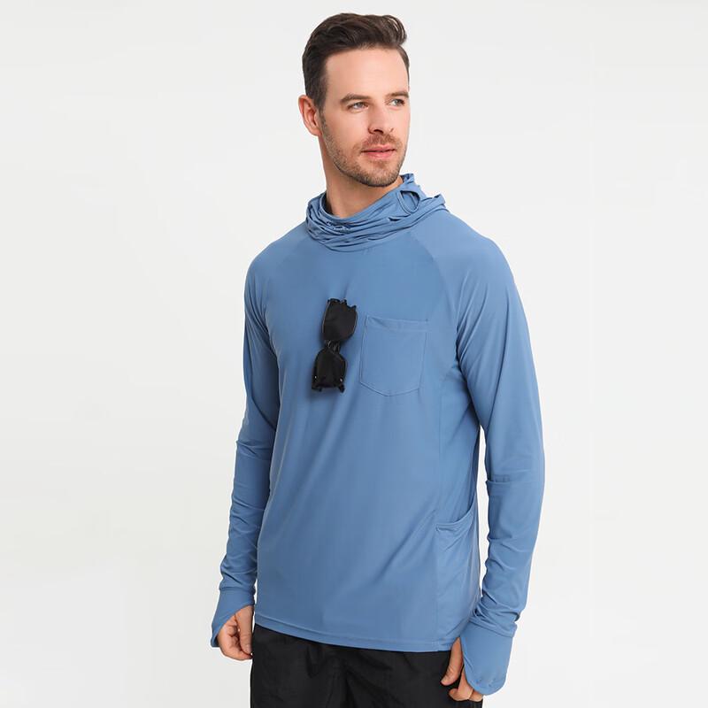 Shabate Men's Quick-Dry Ice Silk Fishing Shirt with Face Mask