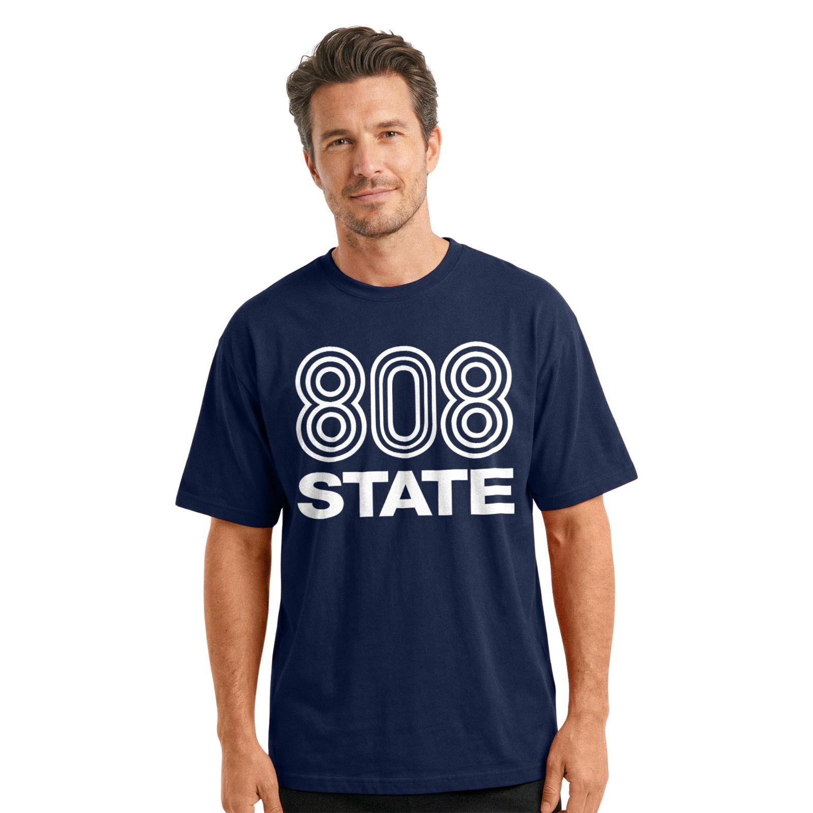 808 State T-Shirt | DJ Club Manchester Acid House 80s 90s Rave Music Band Tee S разноцветный