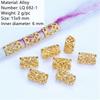 5pcs/bag Silver Metal Hair Rings Braid Dreadlocks Bead Hair Cuffs Dread Tube Charm Dreadlock for DIY Hair Accessaries