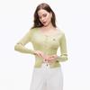 Women's Slim-Fit Round Neck Knitted Cardigan