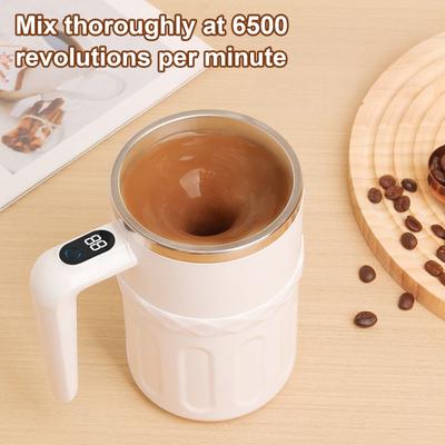 Cană cu Amestecare Automată cu Afișaj de Temperatură Cană Electrică pentru Cafea Cană cu Amestecare Automată Cană Izolată cu Perete Dublu pentru Cafea Shake-uri Proteice