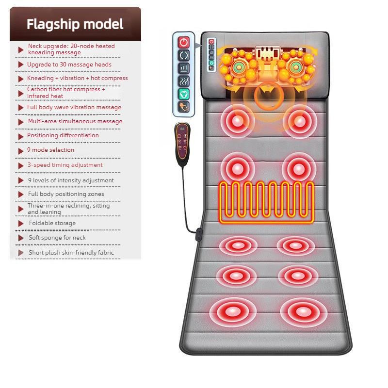 Multi Functional Full Body Massage Mattress Hot Compress Waist Airbag Massage Pad Household Infrared Therapy Back Massager Flagship model