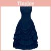 Medieval European Inspired Ruffle Edge Dress For Cosplay And Party Halloween
