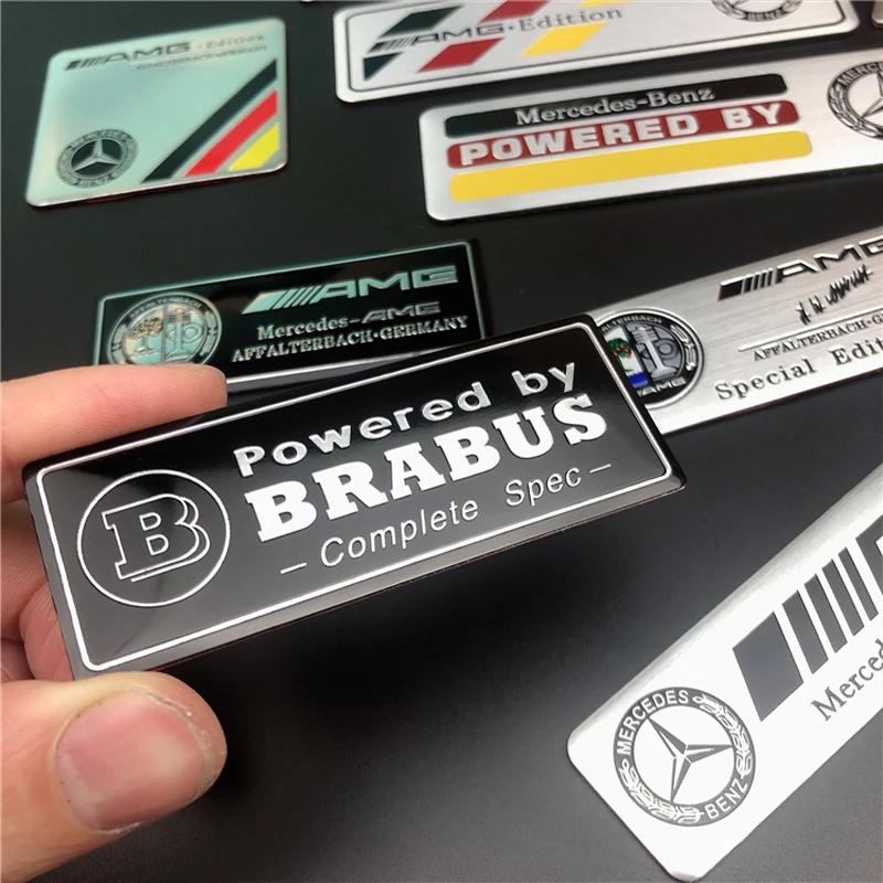 GLC GLB 1Pcs Car Styling Aluminum Alloy Badge Sticker For Mercedes Benz AMG W206 W204 W205 W212 W213 W221 W222 W223 W251 W464 W
