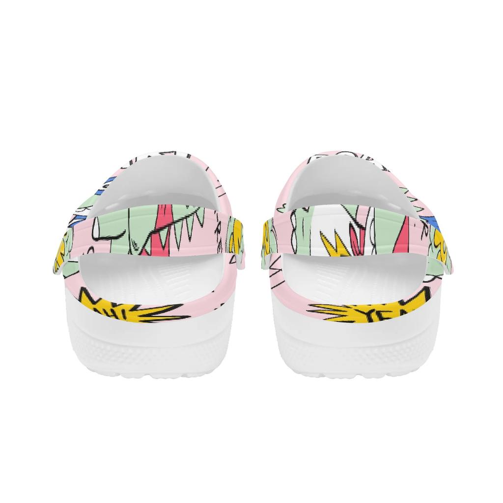 Cartoon Printed EVA Clogs Slippers Women Men Breathable Lightweight Slip On Casual Sandals Lightweight Soft Sole Summer Daily Wear