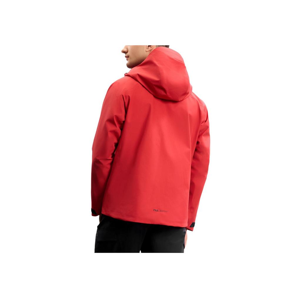FILA Fleece Hooded Warm Two-Piece Set Waterproof Jacket Men Outerwear Dark-Rose A11M517728FWI