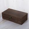 Craft Lock Earring Containers Decorative Trinket Case Jewelry Box Wooden Storage Box Clamshell Box