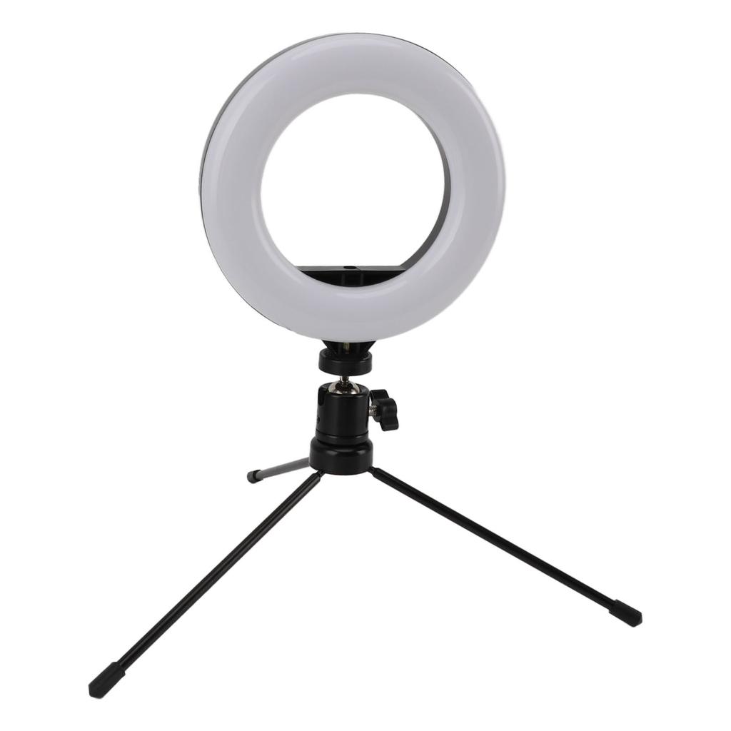 Selfie Ring Light 3 Colors 10 Brightnesses LED Desktop Fill Light with Tripod for Live Streaming Makeup USB 5V