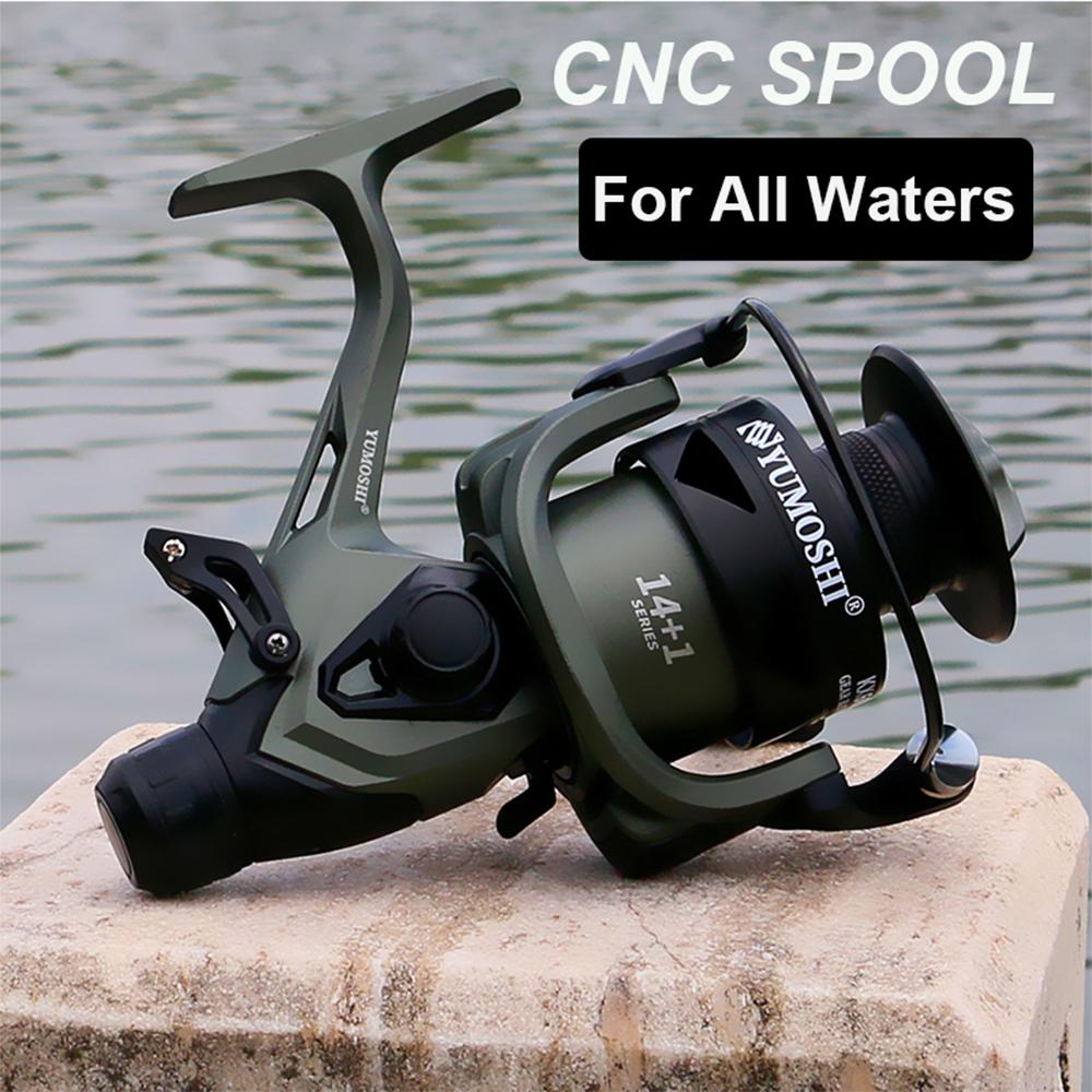 

2026 Portable Long Throw Lure Reel Dual Brake Spinning Reel Lightweight Front Rear Brakes Aluminum Alloy Spool All Waters Fishing Tackle Brake Wheel 3000 Series