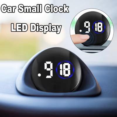 Bil Liten Klocka LED-display Kvarts Motorcykel Självhäftande Analog Klocka Bilventilationsklockor Klocka Digital Klocka Bilinteriörtillbehör