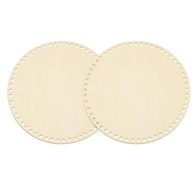 PATIKIL Panier au Crochet Formeur de Base Rond en Bois pour la Fabrication de Sacs au Crochet Tricot Crochet Sac à Bandoulière Artisanat Bases de 12 Pouces, Fonds en 2 Pièces, Fournitures,