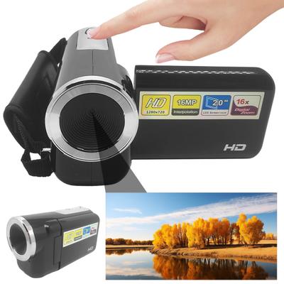 16MP 720P Digital Video Camera 2.0 Inch TFT Color Screen Portable DV Camcorder 16X Digital Zoom Built-in LED Flash for Beginners